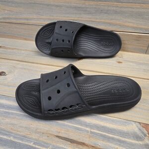 Crocs Baya II Black Slide Sandals Adult Unisex Men's 9/ Women's 11